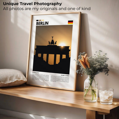 Photography of Berlin’s Brandenburg Gate, with its majestic neoclassical columns and iconic history, perfect for European travel enthusiasts.