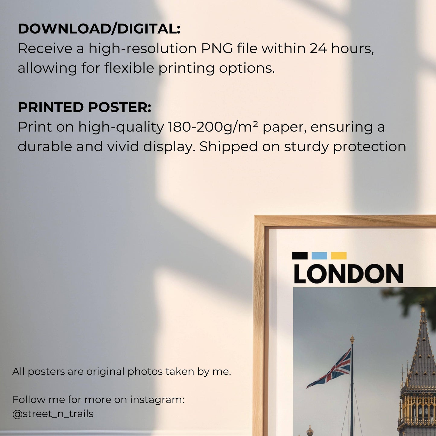 London cityscape Big Ben clock tower art