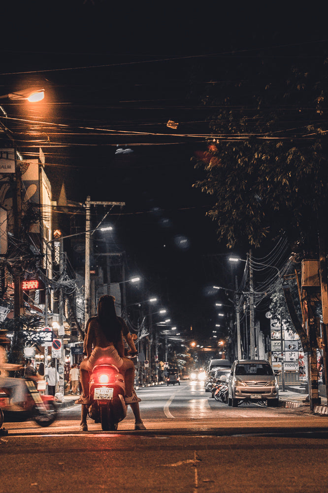 A vibrant scene of Chiang Mai nightlife, perfect as a gift or travel memory, ideal for adding cultural charm to your wall decor.