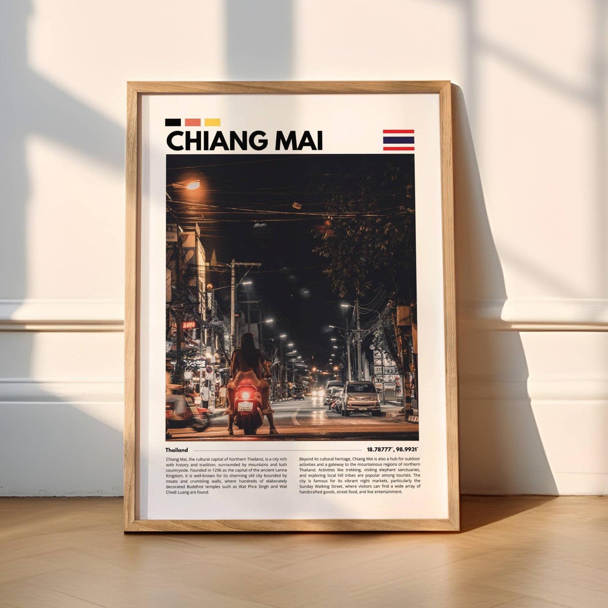 Chiang Mai nightlife photography poster