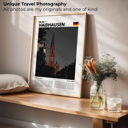 Bavarian architecture Haidhausen cityscape print