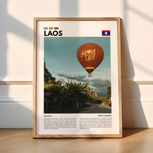 Luang Prabang hot air balloon poster