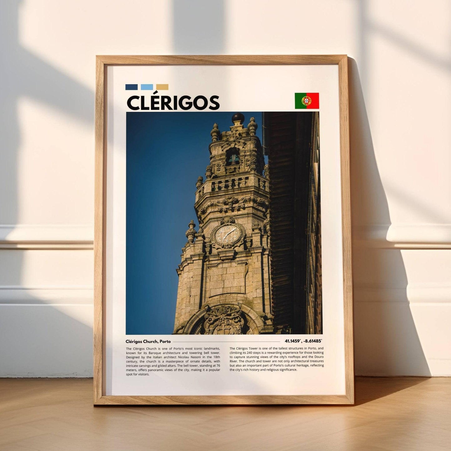 Clérigos Tower Porto photography poster