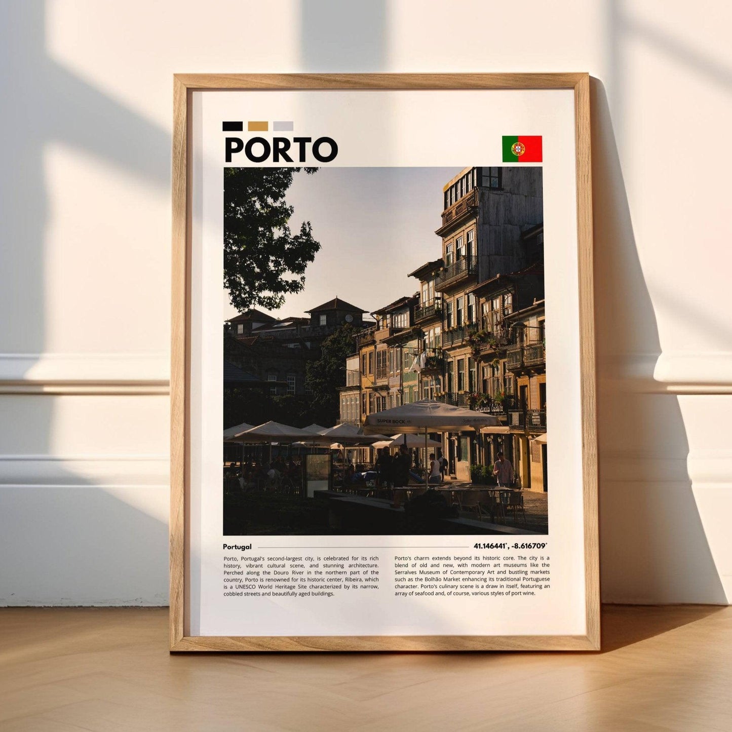 Porto cityscape photography poster