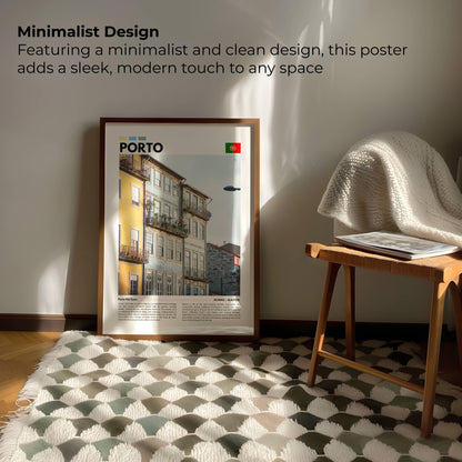 Porto houses with colorful facades and intricate tiles, captured in stunning photography, ideal for adding a European and cultural touch to your home.