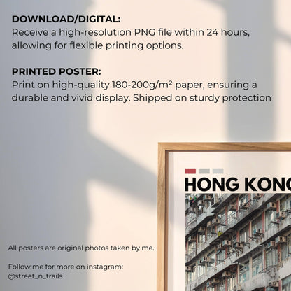 Iconic Hong Kong buildings in Quarry Bay poster