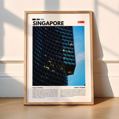 High-resolution image of Marina Bay Sands and Singapore’s skyline, highlighting the city’s innovative architecture and cultural charm in a vibrant poster.