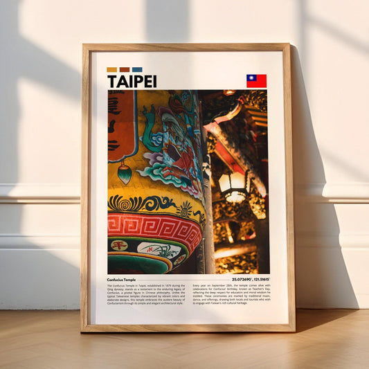 Confucius Temple architecture in Taipei poster