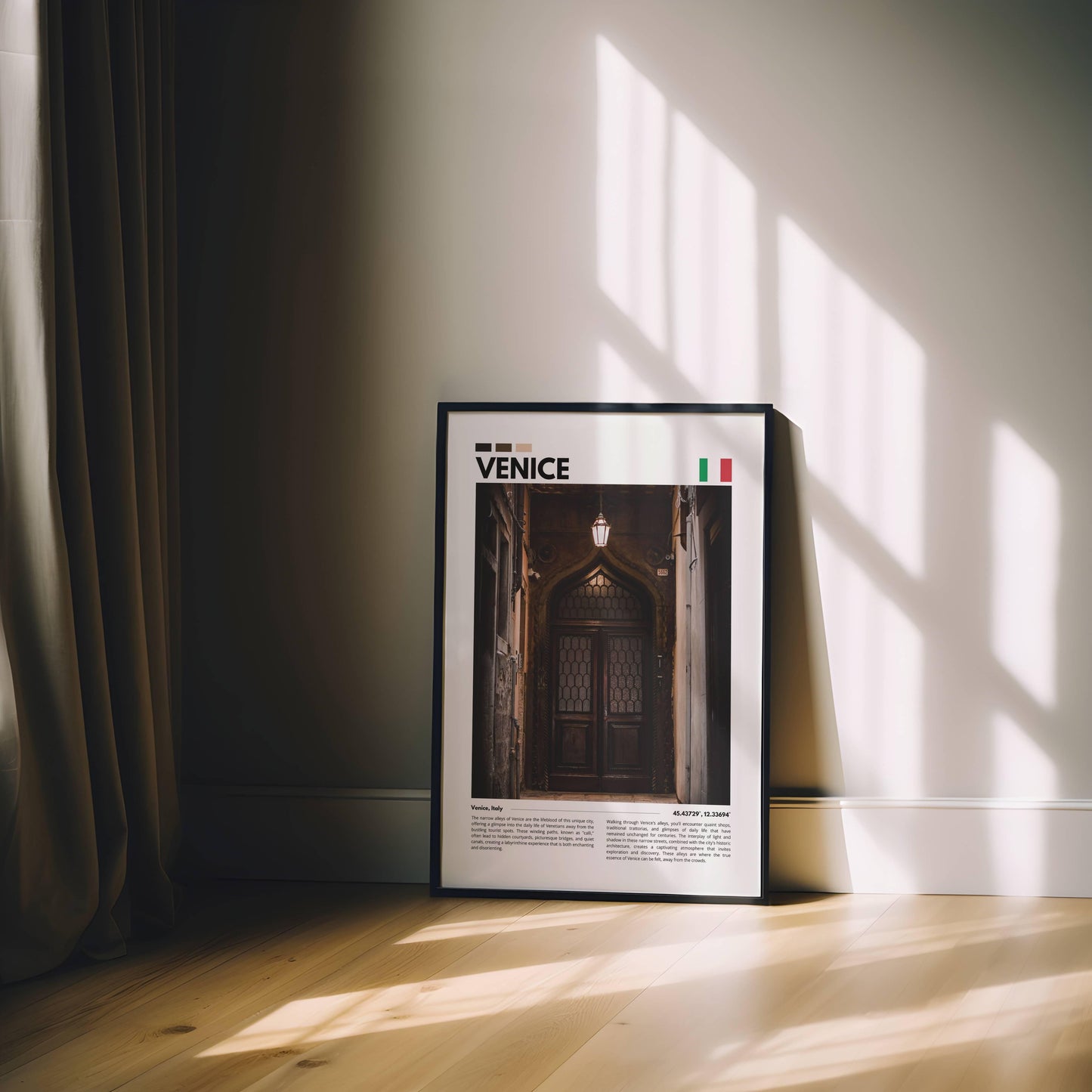 Stunning Venetian door photography featuring ornate details and weathered wood, captured in a traditional house for unique cultural decor.