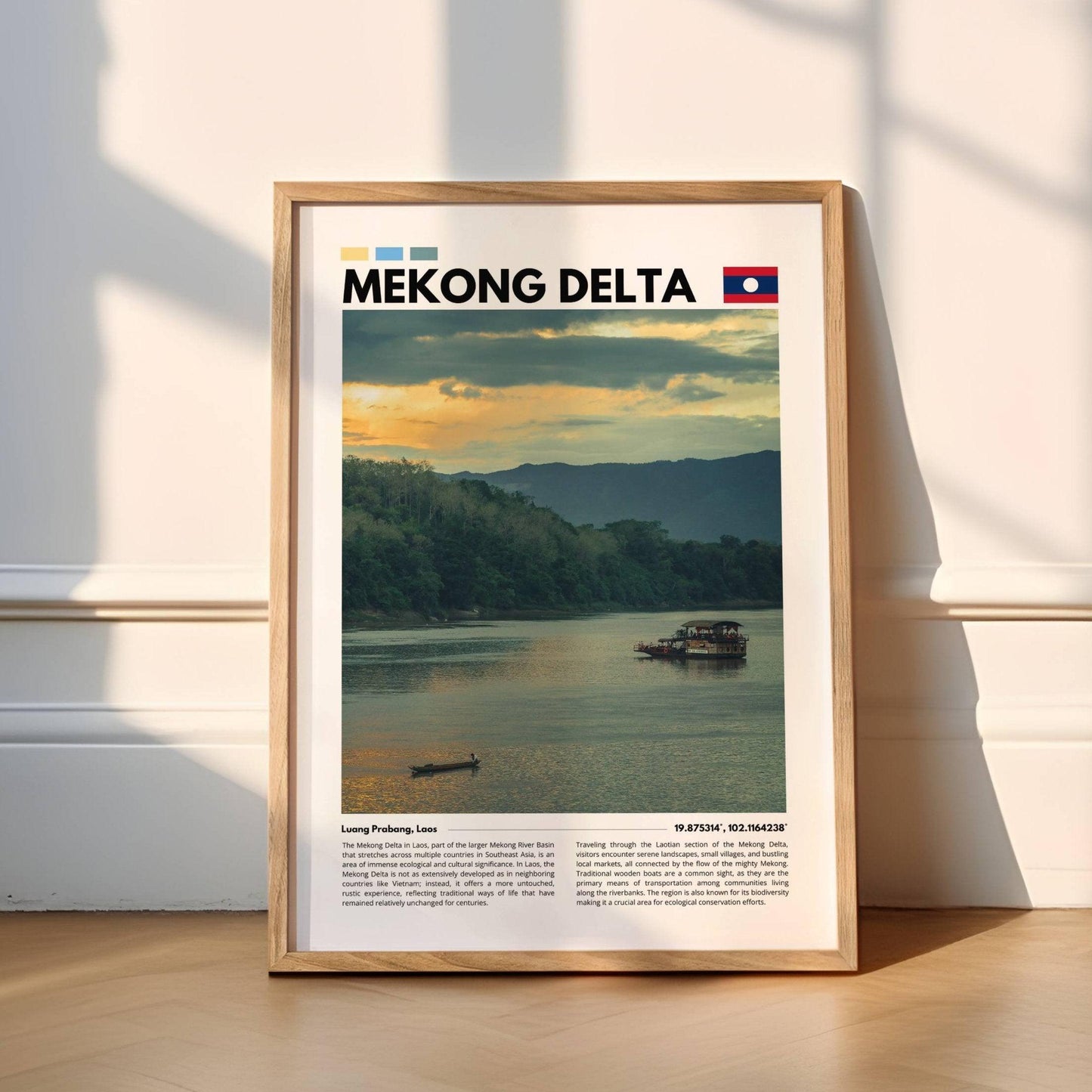 Mekong Delta sunset photography poster